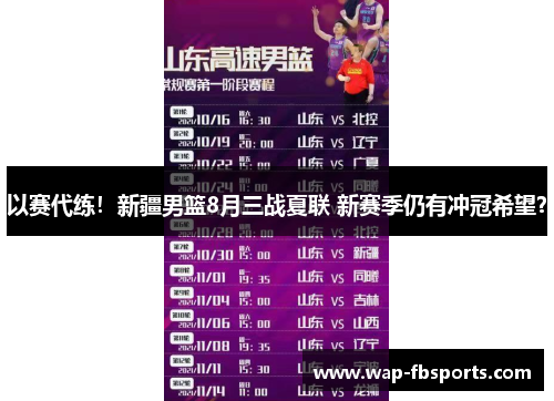 以赛代练！新疆男篮8月三战夏联 新赛季仍有冲冠希望？