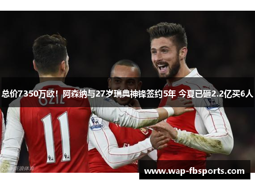 总价7350万欧！阿森纳与27岁瑞典神锋签约5年 今夏已砸2.2亿买6人